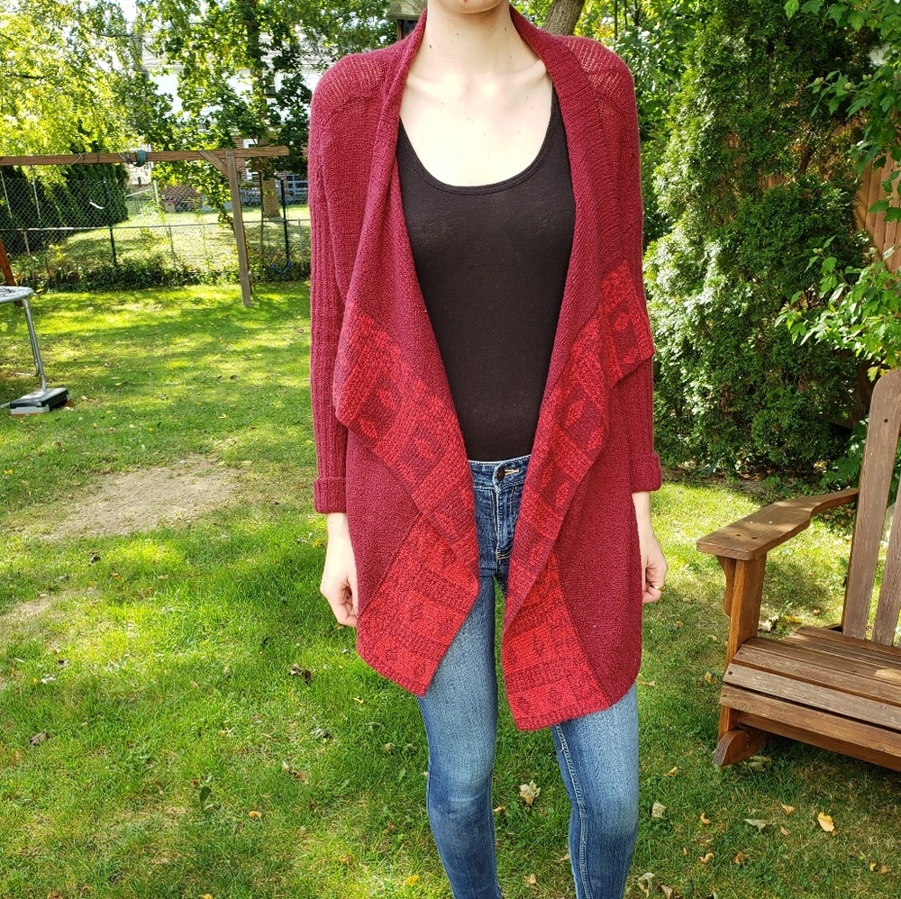 Never Worn Red Patterned Sweater